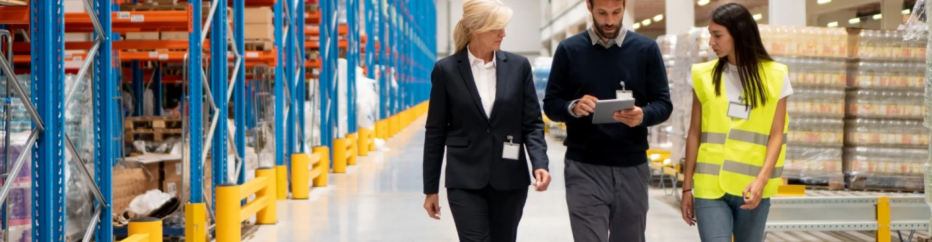 werknemers in magazijn