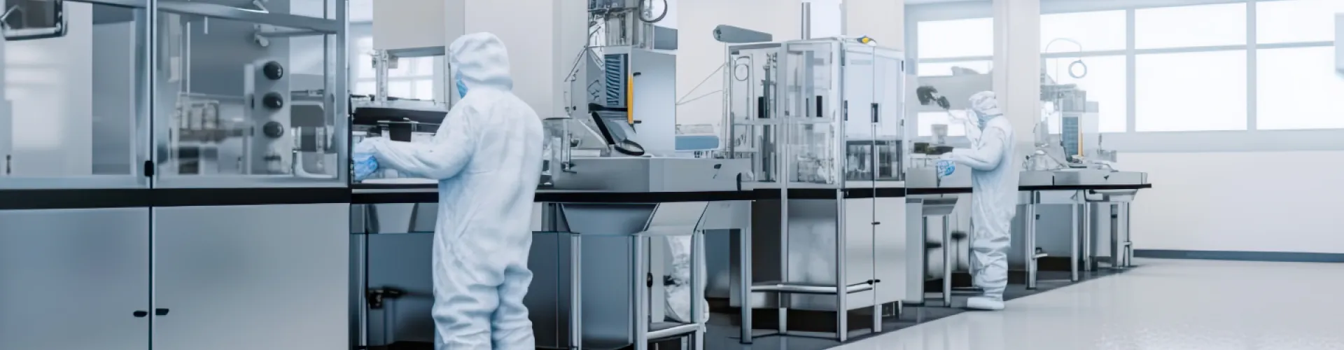 mensen aan het werk in cleanroom