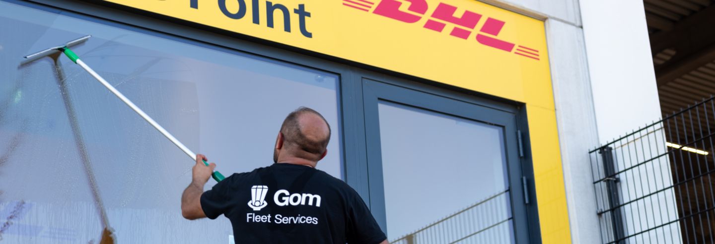 ramenwasser Gom bij DHL klant