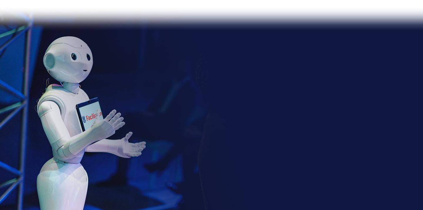 Innovatie, Facilicom, Facilicom Group, Facilicom Nederland, innoveren, virtual reality, VR-bril, experience game, inspireren, klantbeleving, BioOrg, duurzaamheid, milieu, virtuele receptie, Kleendesk, platform, drone, dronewering, schoonmaakrobot, bewakingsrobot, receptierobot, robot, sensoring